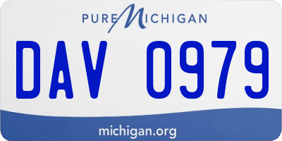 MI license plate DAV0979