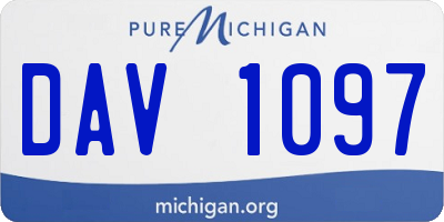 MI license plate DAV1097