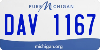 MI license plate DAV1167