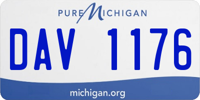 MI license plate DAV1176