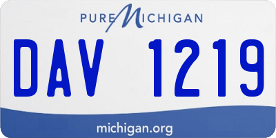 MI license plate DAV1219