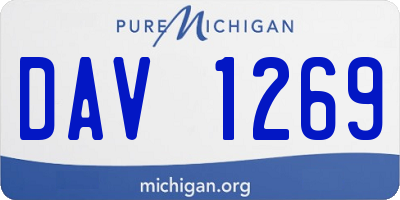 MI license plate DAV1269