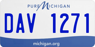 MI license plate DAV1271