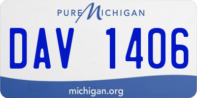 MI license plate DAV1406