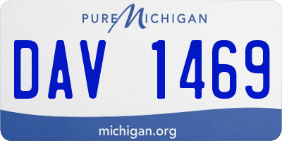 MI license plate DAV1469