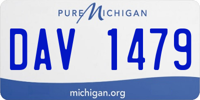MI license plate DAV1479
