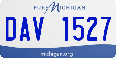 MI license plate DAV1527