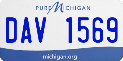 MI license plate DAV1569