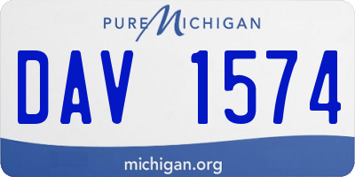MI license plate DAV1574