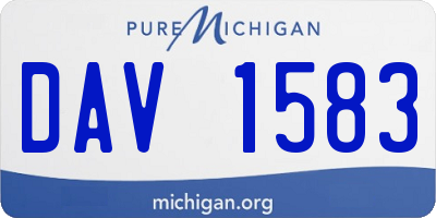 MI license plate DAV1583