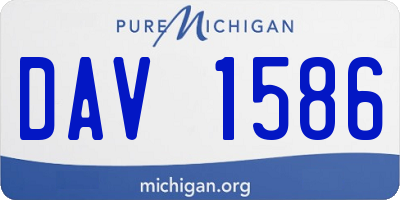 MI license plate DAV1586