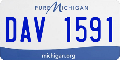 MI license plate DAV1591