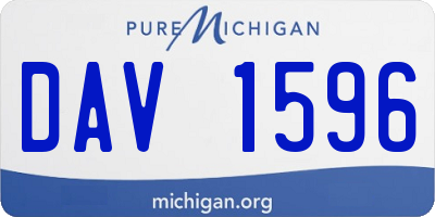 MI license plate DAV1596