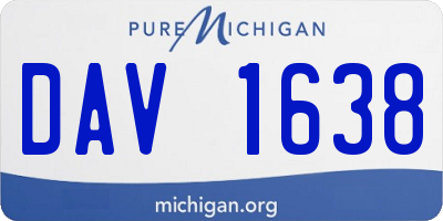MI license plate DAV1638