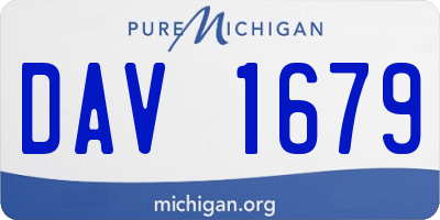 MI license plate DAV1679