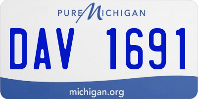 MI license plate DAV1691