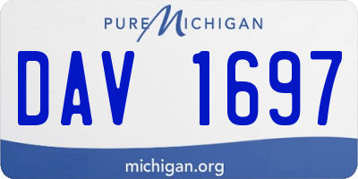 MI license plate DAV1697