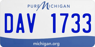 MI license plate DAV1733