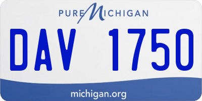 MI license plate DAV1750