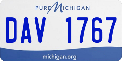 MI license plate DAV1767