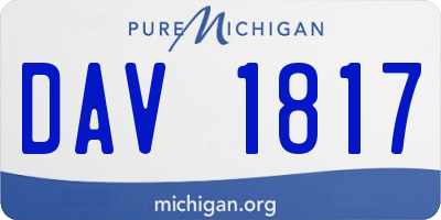 MI license plate DAV1817