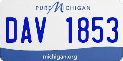 MI license plate DAV1853