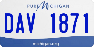 MI license plate DAV1871