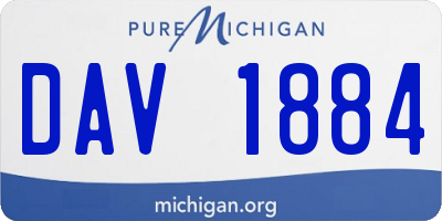 MI license plate DAV1884