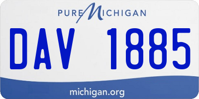 MI license plate DAV1885