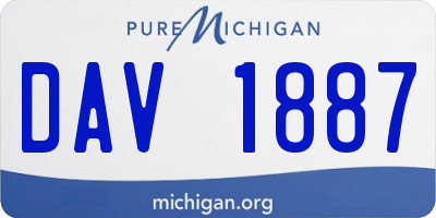 MI license plate DAV1887