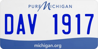 MI license plate DAV1917