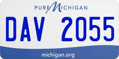MI license plate DAV2055