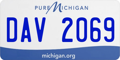 MI license plate DAV2069