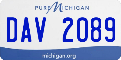 MI license plate DAV2089