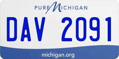 MI license plate DAV2091