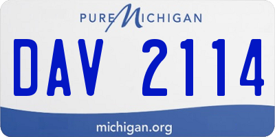 MI license plate DAV2114
