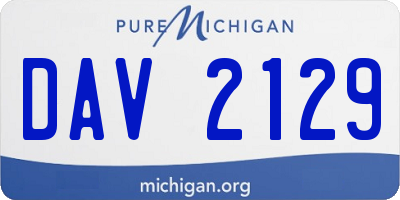 MI license plate DAV2129