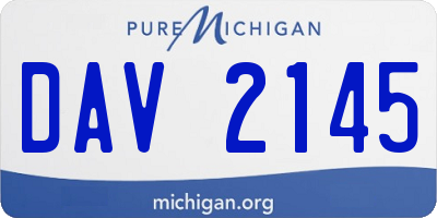 MI license plate DAV2145