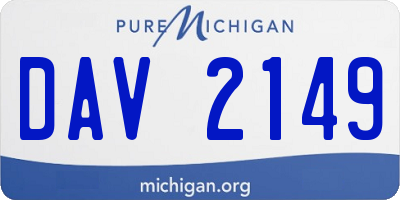 MI license plate DAV2149