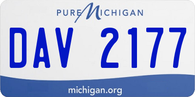 MI license plate DAV2177
