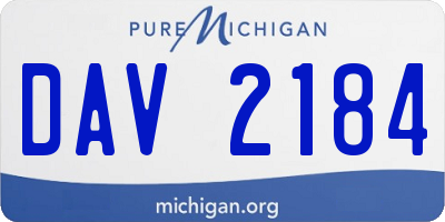 MI license plate DAV2184