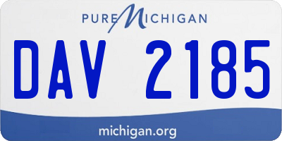 MI license plate DAV2185