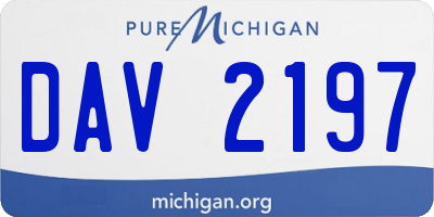 MI license plate DAV2197