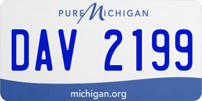 MI license plate DAV2199