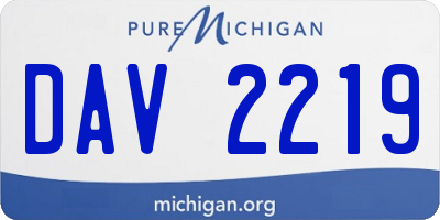 MI license plate DAV2219