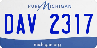 MI license plate DAV2317