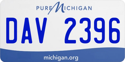 MI license plate DAV2396