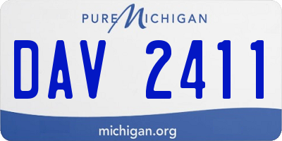 MI license plate DAV2411