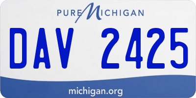 MI license plate DAV2425