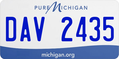 MI license plate DAV2435